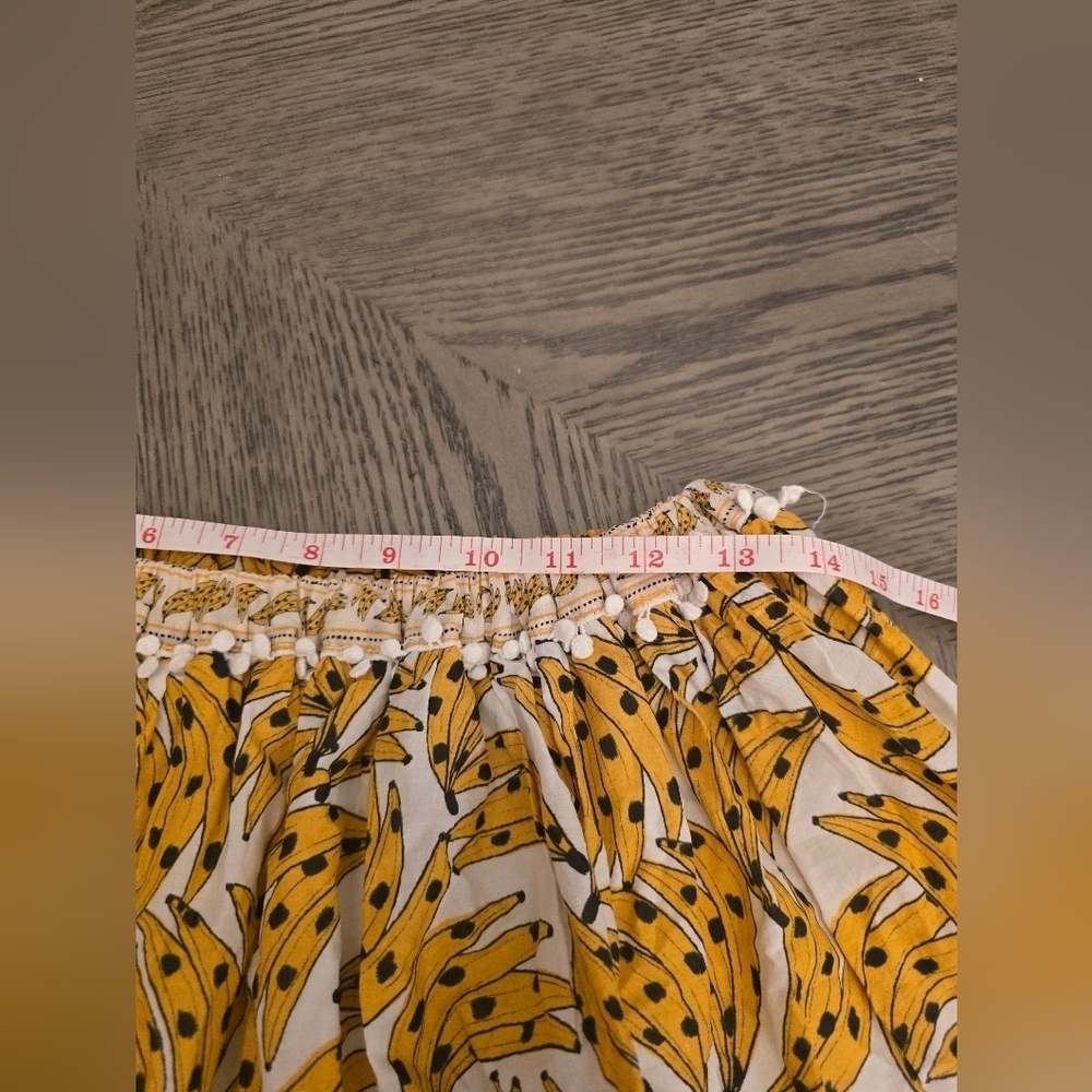 Farm Rio Spotted Banana Mini Skirt Size Small - Picture 7 of 8